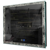 Specchio LED Quadrato | Pulsanti touch | Funzione anti-appannamento | Luce bianca neutra - Reyze Serie Official Modello 8